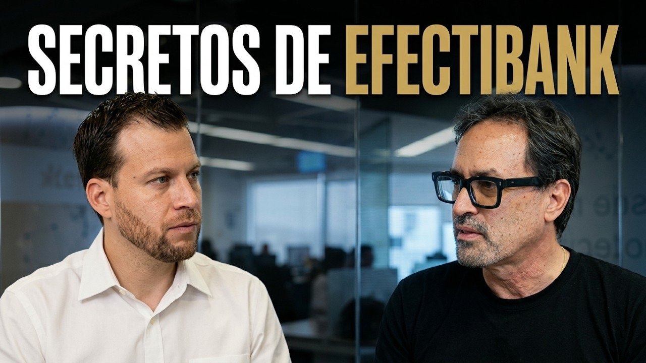 Manuel Qwistgaard conversa con Juan Carlos Del Alcázar, gerente general de Efectibank, en las oficinas del banco.